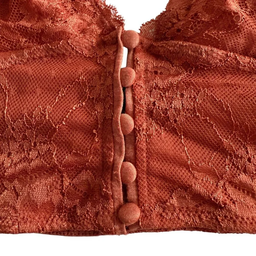 NWT Urban Outfitters Out From Under Camilla Lace Button Front Bralette Medium - Picture 5 of 12